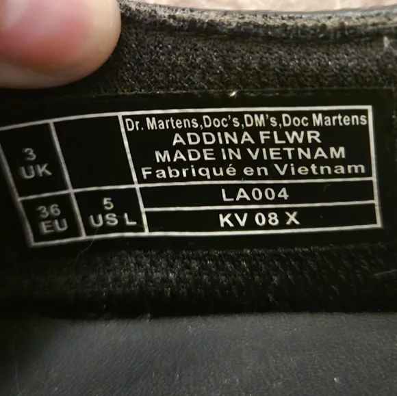 Dr. Martens Black Platforms with Flower Buckle - Size 5 - Picture 2 of 5